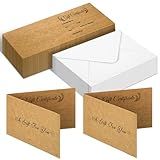 Pasimy 100 Sets Gift Certificates for Business 4‘'x 6‘' Christmas Blank Kraft Gift Card Certificates with Envelopes Vouchers Coupon Card for Salon Restaurant Spa Beauty Birthday Client(Farmhouse)