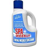 5-in-1 Hot Tub Chemicals – Spa Weekly Enzyme Cleaner & Clarifier, Scum Line Cleaner, Filter Protector + Water Conditioner, Clear Finish for Spas & Inflatable Tubs, 3 Liter (101.5 fl oz) – BubbyShine