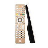GE Universal Remote Control, Samsung TV Remote,Universal TV Remote for Roku TV, Vizio, LG, Sony, Sharp, Roku, Apple TV, TCL, Panasonic, Smart TVs, Streaming Players, Blu-ray, DVD, 4-Device, Gold,48845