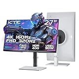 KTC 27 Inch 4K Gaming Monitor, Dual Mode UHD 160Hz & FHD 320Hz, Fast IPS, HDR400, Adaptive Sync, 90W Type-C, HDMI 2.1 & DP 1.4, Height Adjustment PC Monitor, VESA, KVM Support, H27P6