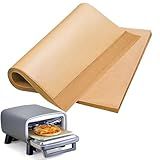Air Fryer Liners Disposable Compatible with Ninja Artisan Outdoor Pizza Oven, 100 Pcs Unbleached Parchment Paper Sheets for Ninja Pizza Oven