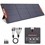 SOKIOVOLA N-Type 16BB 220W Portable Solar Panel for EF/Jackery/Bluetti/Anker Power Station, IP68 Waterproof Foldable Solar Panel ETFE 25% High Efficiency for Outdoor Camping RV Trip