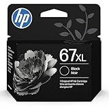 HP 67XL Black High-yield Ink Cartridge for HP Printers | Works with Printer Series: DeskJet 1255, 2700, 4100, ENVY 6000, 6400 Series | Eligible for Instant Ink | 3YM57AN