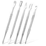 Piriuuo Wax Carving Tools Set, Stainless Steel Clay Sculpting Tools Double-Ended Pottery Carving Tools Wax Modeling Tools Dental Carvers Tools Wax Accessories Modeling Sculpting and Shaping(5 Style)