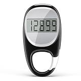 Simple Pedometer for Walking, Accurate Step Tracker with Carabiner, 3D Step Counter for Men Women Kids Seniors