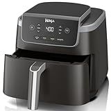 Ninja | Air Fryer | 4-in-1 Pro Air Fry, Roast, Reheat, Dehydrate | 5QT Capacity fits up to 4lbs of French Fries | 400F Max Temp | Nonstick Basket & Crisper Plate | 120V | Grey | AF141