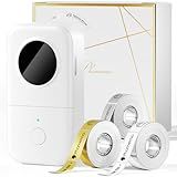 Phomemo D30 Label Maker with 3 Tapes, Bluetooth Wireless Mini Pocket Smartphone Label Maker Machine, Small Thermal Printer Rechargeable Labeler for Home Office Labeler, Works with Tablet, Phones