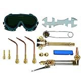 YaeTek 12PCS Oxygen & Acetylene Torch Kit Welding & Cutting Gas Welder Tool Set with Welding Goggles