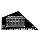 Guitar String Action Gauge Ruler Fret Rocker Tool Ruler Guitar Fret Rocker Gauges String Height Strings Buzzing Frets Catcher Rockers Luthier Tool with Metric and Conversion Charts (1mm)