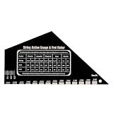 Guitar String Action Gauge Ruler Fret Rocker Tool Ruler Guitar Fret Rocker Gauges String Height Strings Buzzing Frets Catcher Rockers Luthier Tool with Metric and Conversion Charts (1mm)