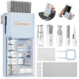 Keyboard Cleaner Laptop Cleaning Kit, Compact Keyboard Cleaning kit for Computer MacBook iPhone AirPods Pro, PC Electronic Cleaner Kit with Brush & Spray for Computer Screen, PC Camera Monitor, Blue