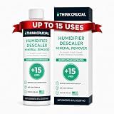 Think Crucial Humidifier Descaler – Clears White Dust – 15 Uses – Compatible with Levoit, Vicks, Crane - 8 fl oz