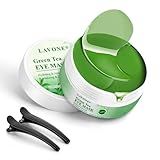 Eye Mask - 30 Pairs Green Tea Eye Patches Skin Care Products for Dark Circles and Puffiness, Reduce Wrinkles and Fine Lines, Eye Patches for Women and Man,with Hair Clips