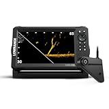 Lowrance 000-16129-001 Eagle Eye 9 Live Sonar Fishfinder with Transom-Mount Transducer and Preloaded C-MAP Inland Charts, 9" IPS Screen, Black