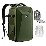 K&F CONCEPT Camera Backpack,Hardshell Photography DSLR Camera Bag with 15-15.6 Inch Laptop Compartment Hard Shell Camera Case Compatible with Canon/Nikon/Sony/DJI Mavic Drone