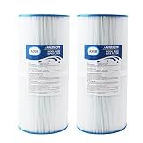 AmiBron PWK35B Replaces Hot Springs Limelight Series Spa Filters, Compatible with Watkins 1642301-1, 78161, 78286, Filbur FC-3921, Pleated Fabric Filter Media 2 Pack