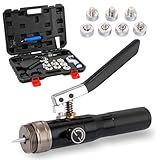 REDLOONG HVAC Swaging Tool Kit – Hydraulic Tube Expander for Copper Pipes, Compact Swage Tool with Tube Cutter, Deburring Tool & 7 Expander Heads (3/8”–1-1/8”) – Black