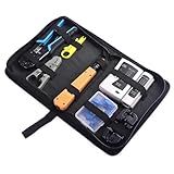 Cable Matters 7-in-1 Network Tool Kit with RJ45 Ethernet Crimping Tool, Punch Down Device, Punch Down Stand, Cable Tester, RJ45 Connectors & Boots, and Wire Strippers - Carrying Case Included