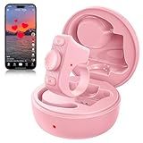 MILOUZ Remote Scrolling Ring for Tiktok,Page Turner for Kindle App,Bluetooth Camera Shutter Remote for iPhone, Android,iOS,iPad,Tablet-Pink