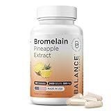 Balancebreens Bromelain 500mg Veggie Capsules – 2400 GDU Pineapple Extract Supplement for Joint Support, Natural Swelling Support, and Healthy Digestion – 180 Capsules Made in USA