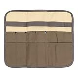 Lwuey Camping Tableware Organize Bag, Knife Roll Cookware Set Canvas Storage Portable Hanging Picnic Cutlery Tablewares Storages Hang Out Equipment Hygiene Lightweight for Outdoor Barbecue Activities