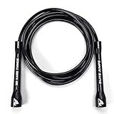 Elite Jumps 6mm PVC Jump Rope – Adjustable All-Black Fitness Skipping Rope with Unbreakable Handles & Non-Kinking Cord – Premium Workout Equipment for Men & Women