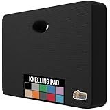 GORILLA GRIP Extra Thick Patent Pending Supportive Foam Kneeling Pad, Large Cushion Knee Pads for Gardening, Baby Bath Time, Dirt and Water Resistant, Workout and Garden Supplies, 17.5x11, Black