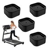 Penitue 4pcs Treadmill Incline Riser Blocks, Walking Stackable Height Adjustable Incline Blocks Pad Attachment Non-Slip Upgrade Ramp for Home Gym Leveling & Uphill Workout Treadmill Accessories