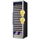 Velivi Upgraded 24 Inch Wine Cooler Refrigerator, 190 Bottles Wine Fridge with Professional Temperature Control System, Freestanding or Built-in installation, Quiet Operation