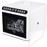 Dishwasher Tabletop dishwasher Portable Small fully automatic dishwasher with four wash modes plus drying and sterilizing modes Can be connected to the tap and filled manually