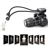 JJC 10-Level Brightness LED Macro Arm Light, CRI 95+ 5600K Macro Photography Lighting with USB-C Charging for Canon Nikon Sony Olympus Pentax DSLR Camera for Insert Plant Jewelry Close Up Shooting