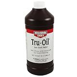 Birchwood Casey Fast-Drying Long-Lasting Water-Resistant Oil-Based Tru-Oil Stock Finish Bottle, 32 Ounce