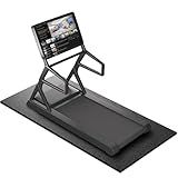 Treadmill Mat, 7'x3'/6'x3'/6'x2.5'/5.6'x2'/4'x2', 6mm Thick Exercise Equipment Gym Mat for Hardwood FloorCarpet, Compatible with Peloton Bike, Indoor Spin Bike, Elliptical