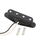 Black 4 String Guitar Pickup 5 Magnet Fiber Bobbin for Tele Bass 51PB