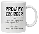 NAUNIQTEE Prompt Engineer Mug - AI Coffee Mug - Machine Learning & Artificial Intelligence Gift - Funny Coder Cup for Developers & Data Scientists