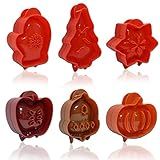 Hand Pie Molds for Baking - Dough Presser Mini Pocket Pie Molds - One Press Fall Thanksgiving Halloween Apple Pumpkin Hand Pie Maker (6, Christmas)