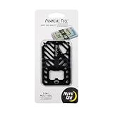 Nite Ize Financial Multi Tool Wallet - Stainless Steel 7-in-1 Multi Tool - Travel Wallet for Men & Women - Bottle Opener, Screwdriver, Rulers & More - Black