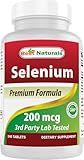 Best Naturals Selenium 200 mcg Supplement, 240 Count