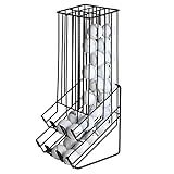 MyGift 60 Capacity Golf Ball Basket Holder - Matte Black Metal Wire Golf Ball Dispenser and Countertop Display Rack