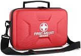 Gevoke 410 Piece Waterproof Hard Shell First Aid Kit, Red | For Home, Car, Travel, Camping, Truck, Hiking, Sports, Office, Vehicle & Outdoor, Emergency First Aid Kit