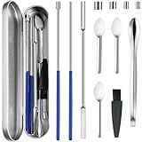 Artcome 12 PCS Versatile Capsule Filling Tool Kit for Pill Filler - Lab Scoops, Dual-Ended Long Spoon, and Herb Tamper - Ideal Tools for Medication and Supplements - All Sizes 000 00 0 1 2 3 4 5