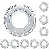 Biugaaufai 9 Pack 9" Lazy Susan Turntable Bearing Plate, Heavy Duty 750lbs Load Capacity, Lazy Susan Turntable Ball Bearing for Rotating Table, Serving Tray, Kitchen Storage(Silvery)