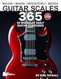 Guitar Scales 365: 52 Weeks of Daily Guitar Exercises—Major, Minor, Pentatonic & Modes. Plus, the Guitar CAGED System! (Music 365)