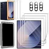 Ferilinso 3 Pack Screen Protector for Samsung Galaxy Z Fold 6 [Phone Case Friendly], Inside Anti-Spy Film with 3 Pack Back Tempered Glass + 3 Camera Lens Protector Accessories