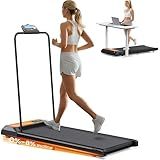 VITALTRACK Walking Pad with Incline and Handle Bar, 2.5 HP Quiet Under Desk Treadmills for Home Small, Portable Walking Pad Treadmill with Handles, Compact Treadmills with Remote Control, LED Display