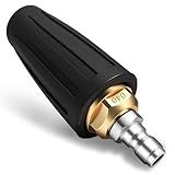 Xaxuqtu Turbo Nozzle Pressure Washer Tips, Max 4000 PSI, Upgrade 360° Rotating Turbo Spray Tips with 1/4" Quick Connector for Cleaning Car, Garden, Concrete Brick, 4.0 GPM 4.0 Orifice