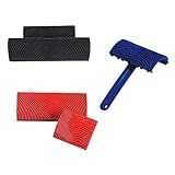 5 Pcs Wood Grain Tool, Wood Graining Painting Tool, Texture Pattern with Handle Roller Rubber Empaistic Graining Tool Paint Look Like Wood for DIY Wall Room Art Decoration