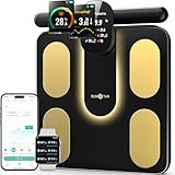 RunStar Smart Scale FSA&HSA Eligible, 8 Electrodes Digital Bathroom Scale for Body Weight and Fat, BMI, Muscle Mass 28 Body Composition Measurement, with Full-Color TFT LCD on Retractable Handle