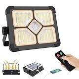 ERAY Rechargeable LED Work Light with Remote Control,15000mAh Battery 10000 LM Worklight, Portable Solar Camping Lights, IP66 4 Lighting Modes Work Lights for Outdoor Emergency Building Car Repairing