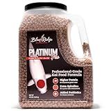 Blue Ridge Koi Fish Food 4.5lb - Koi Food 3/16” Platinum Pro Formula Goldfish Food, Premium Fish Food for Ponds, Ponds Fish Food, Floating Pond Pellet